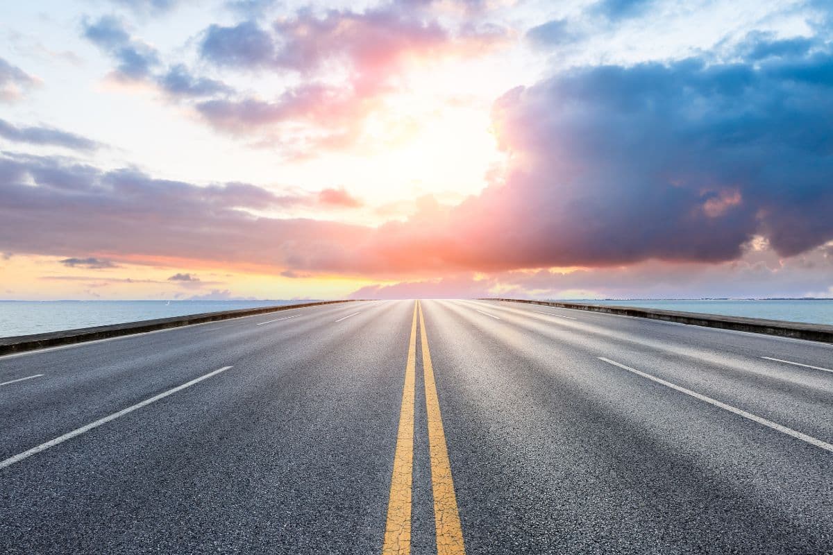 Asphalt Road Wallpaper Mural pattern detail