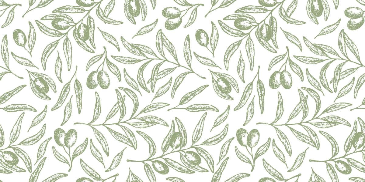 Olives Branches Pattern Wallpaper Mural for Door pattern detail