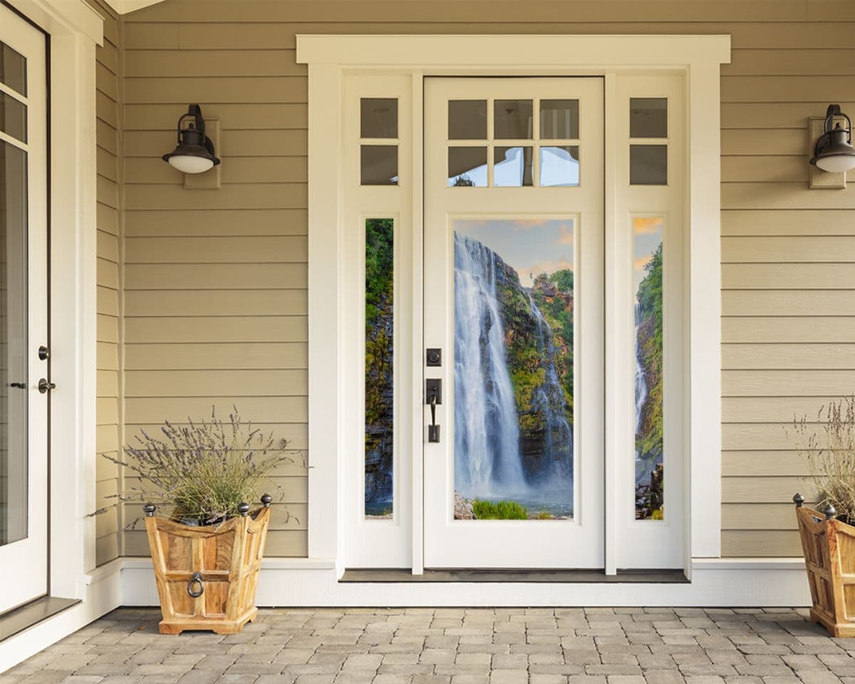 Real Waterfall Wallpaper Mural shown in a room