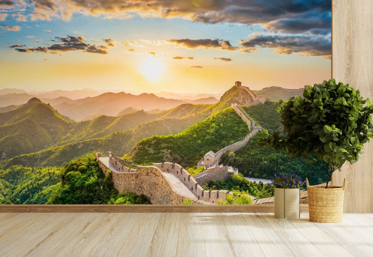 Great Wall of China Wallpaper Mural shown in a room