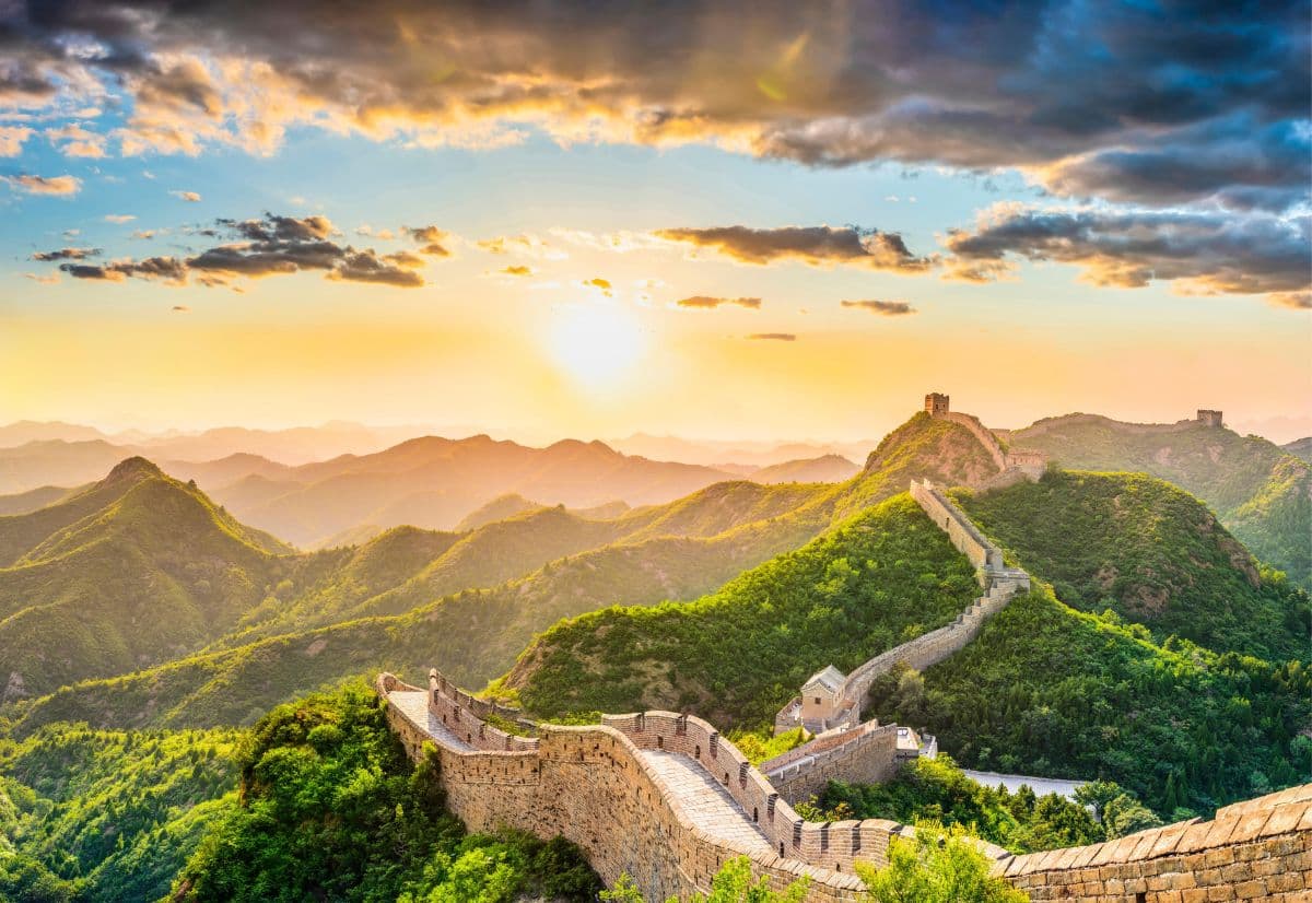 Great Wall of China Wallpaper Mural pattern detail