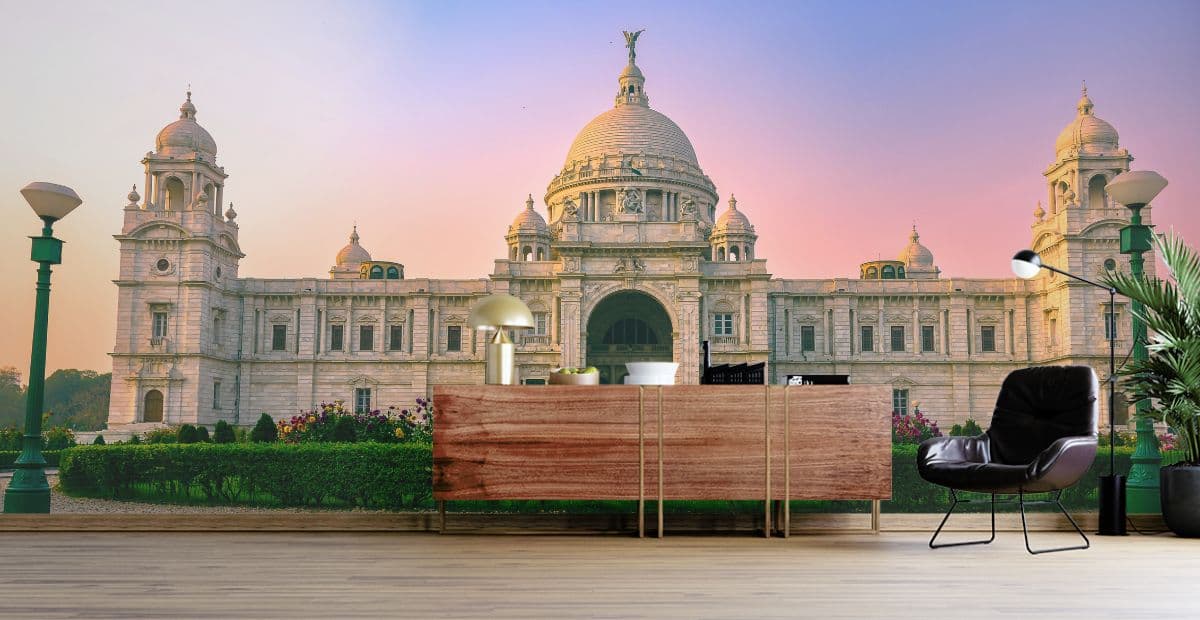 Victoria Memorial Kolkata Wallpaper for Wall shown in a room