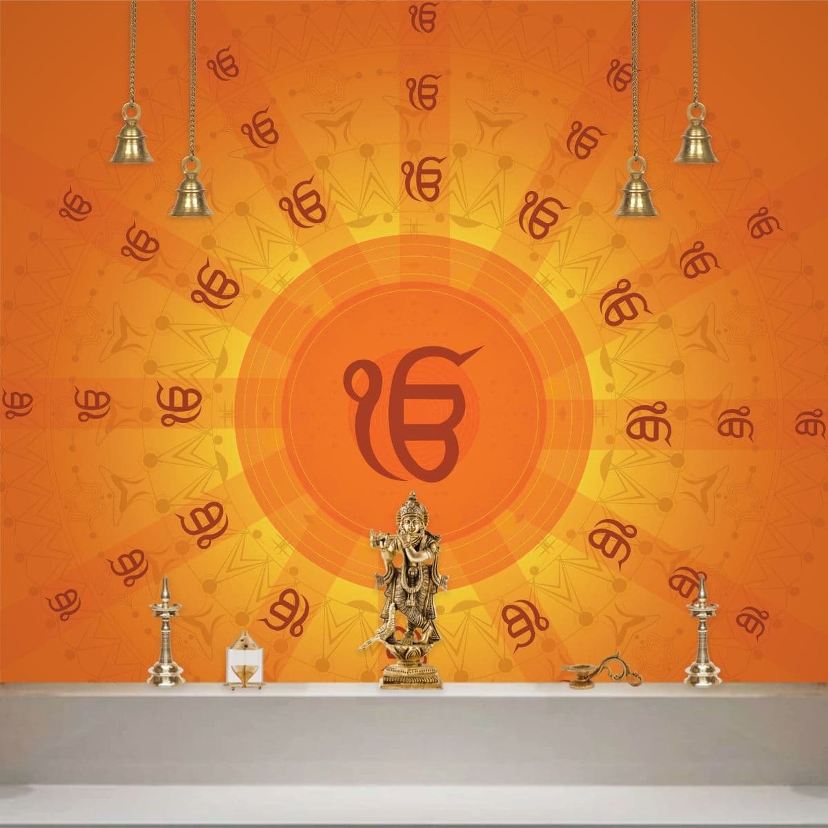 Ek Onkar Wallpaper for Wall shown in a room