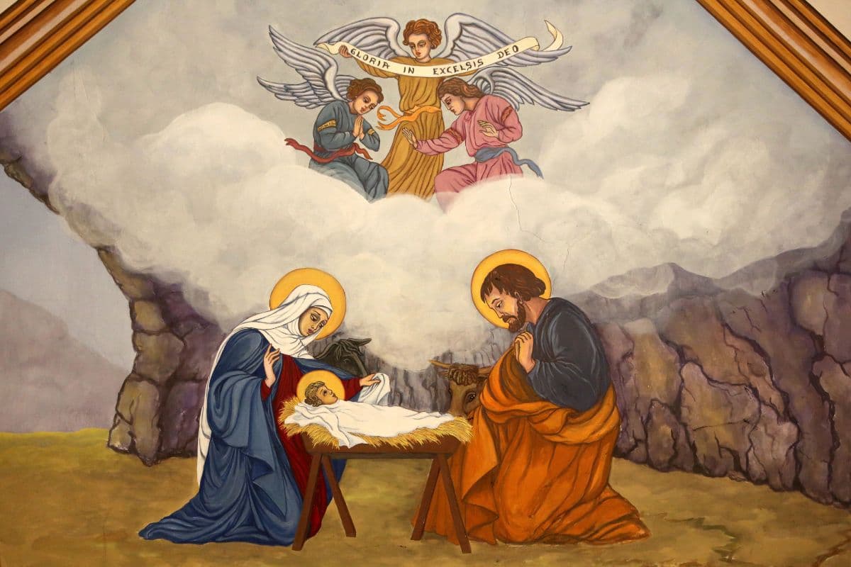 Jesus Birth Wallpaper Mural for Wall pattern detail