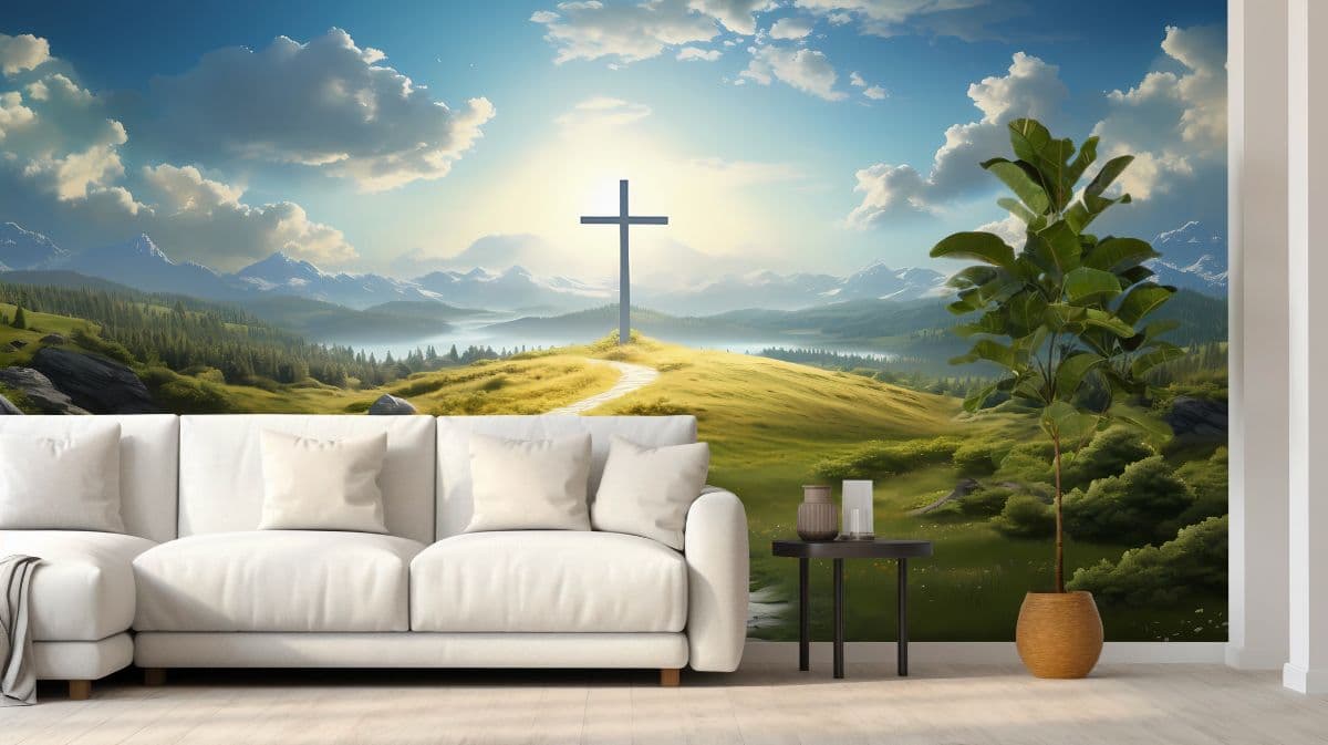 Path to God Wallpaper Mural shown in a room
