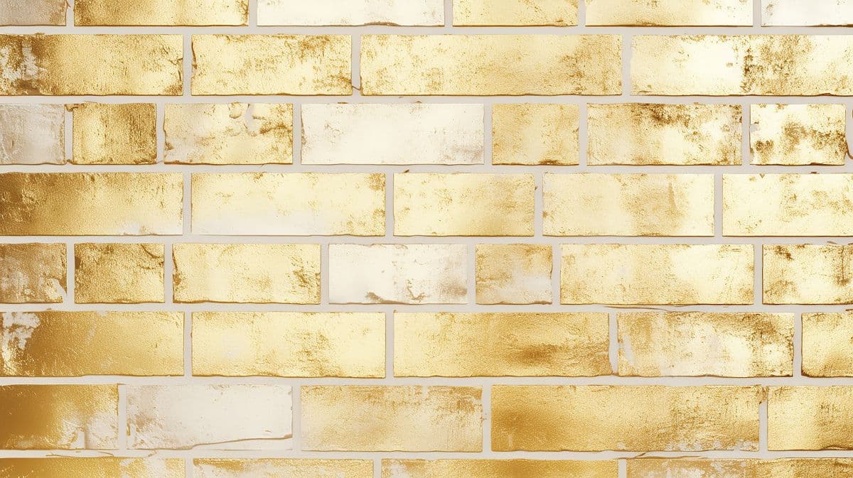 Light Hues White Gold Wallpaper Wall Mural pattern detail