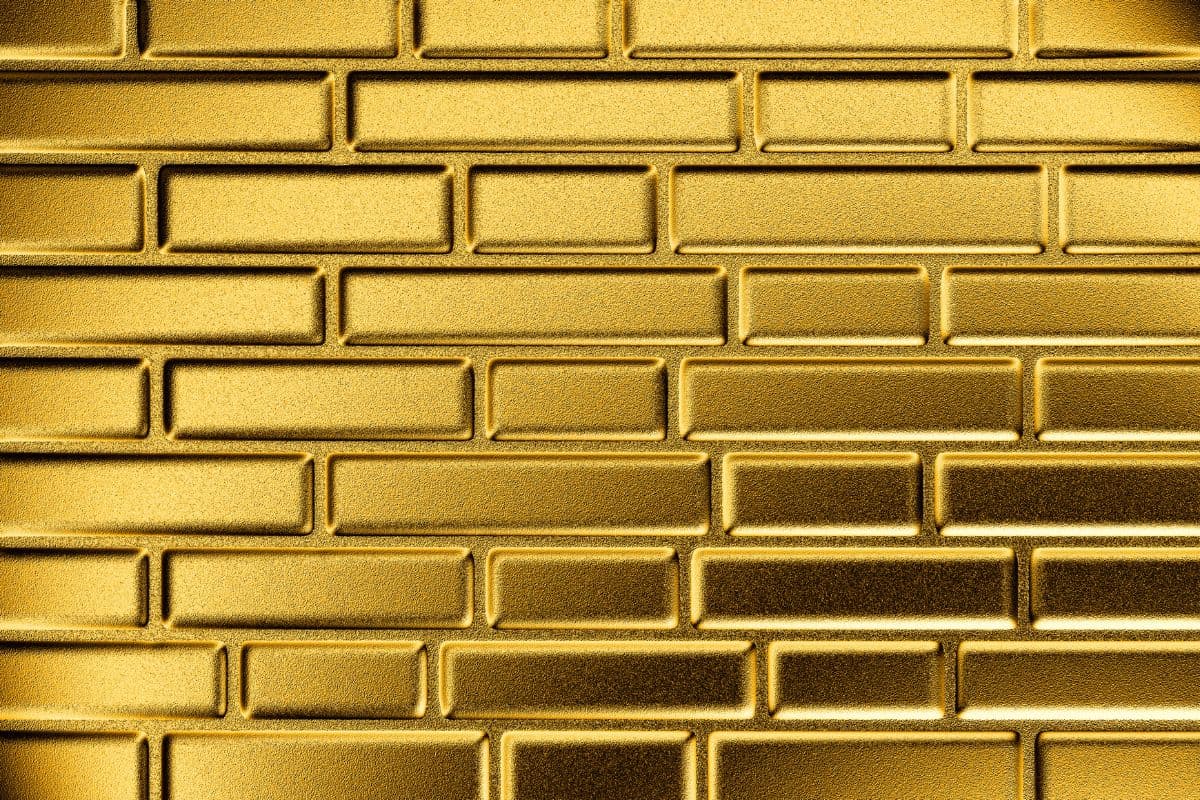 Swarnika, Eternal Gold Bricks Wallpaper Mural pattern detail