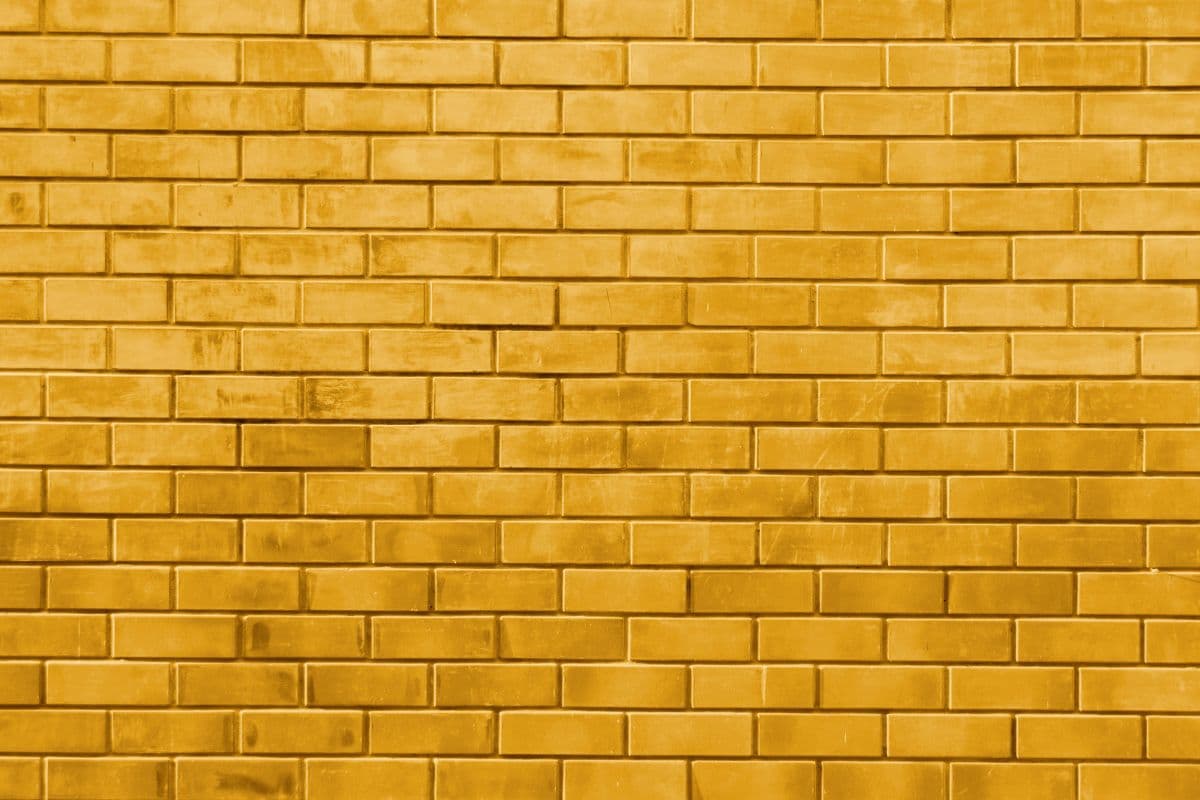 Yellow Gold Brick Texture Wallpaper Mural pattern detail