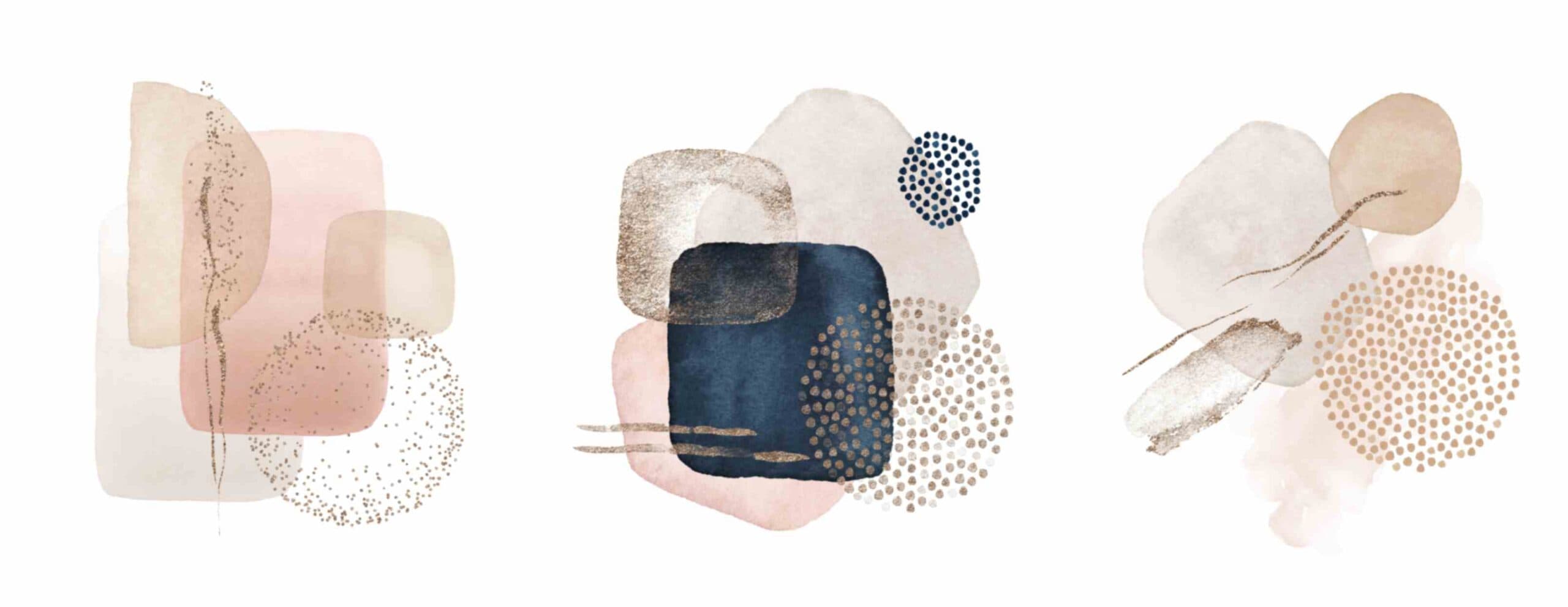 Serene Shapes Abstract Wallpaper for Wall pattern detail
