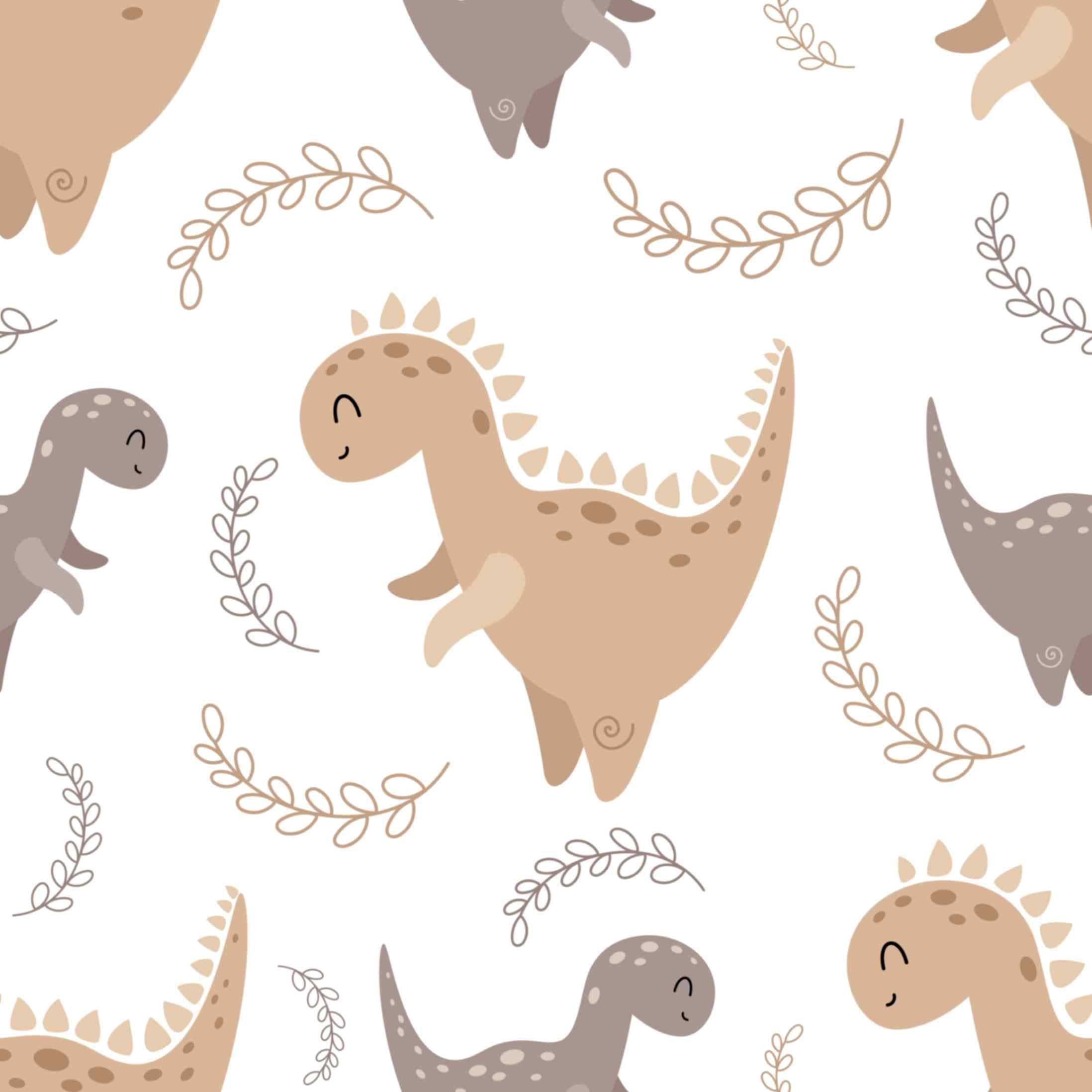 Dinosaur Delight Wallpaper For Kids Room pattern detail
