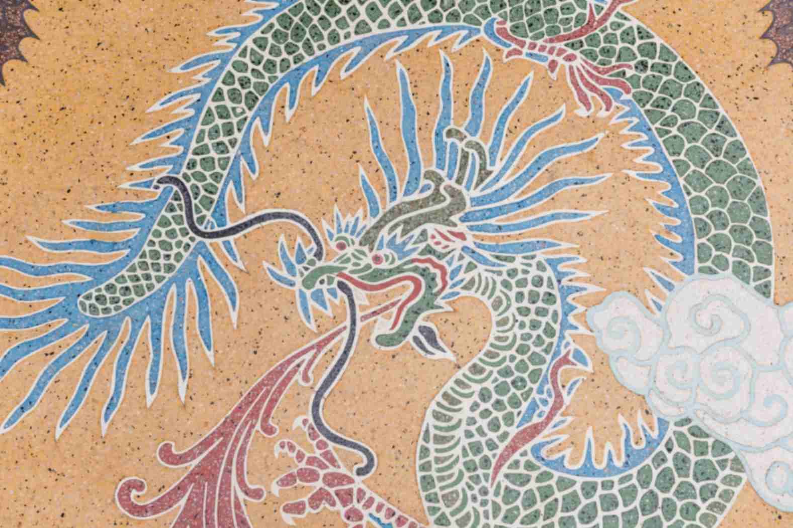 Chinese Vintage Dragon Wallpaper for Wall pattern detail