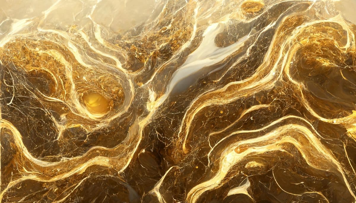 Golden Galaxy Breeze Marble Wallpaper Mural pattern detail