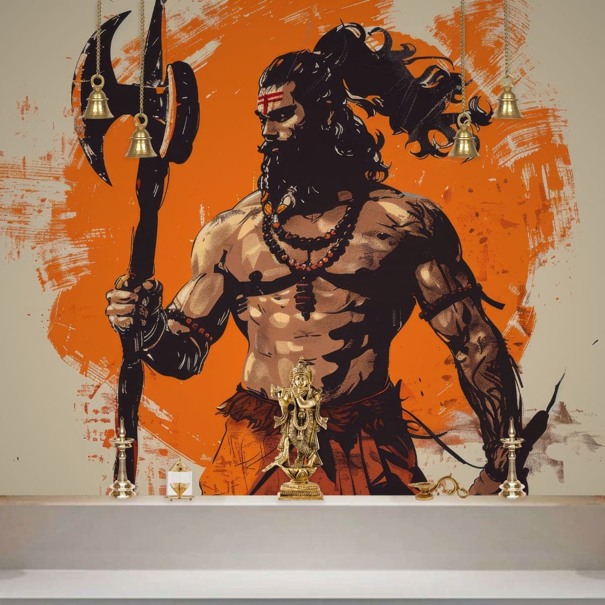 Bhagwan Parshuram Wallpaper for Wall shown in a room