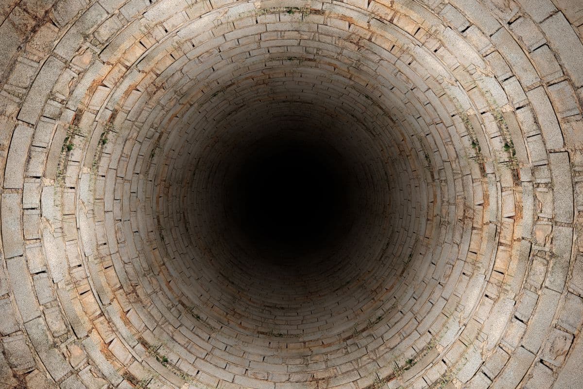 3D Stone Bricks Tunnel wallpaper for Wall pattern detail