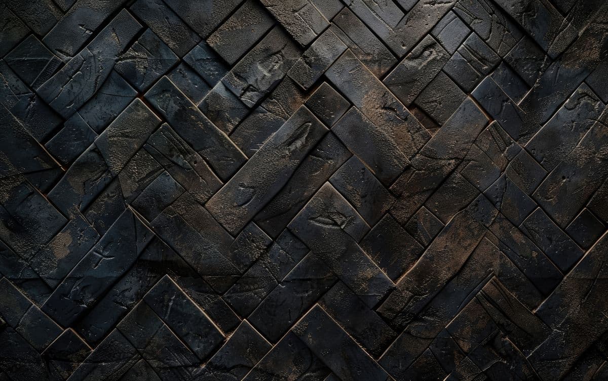 Black Rock Brick Wallpaper Mural pattern detail