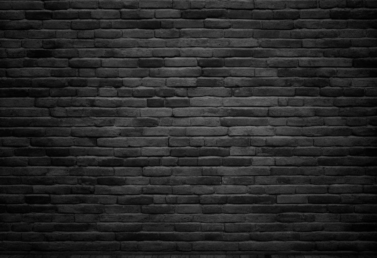 Charcoal Masonry Black Brick Wall Mural Wallpaper pattern detail