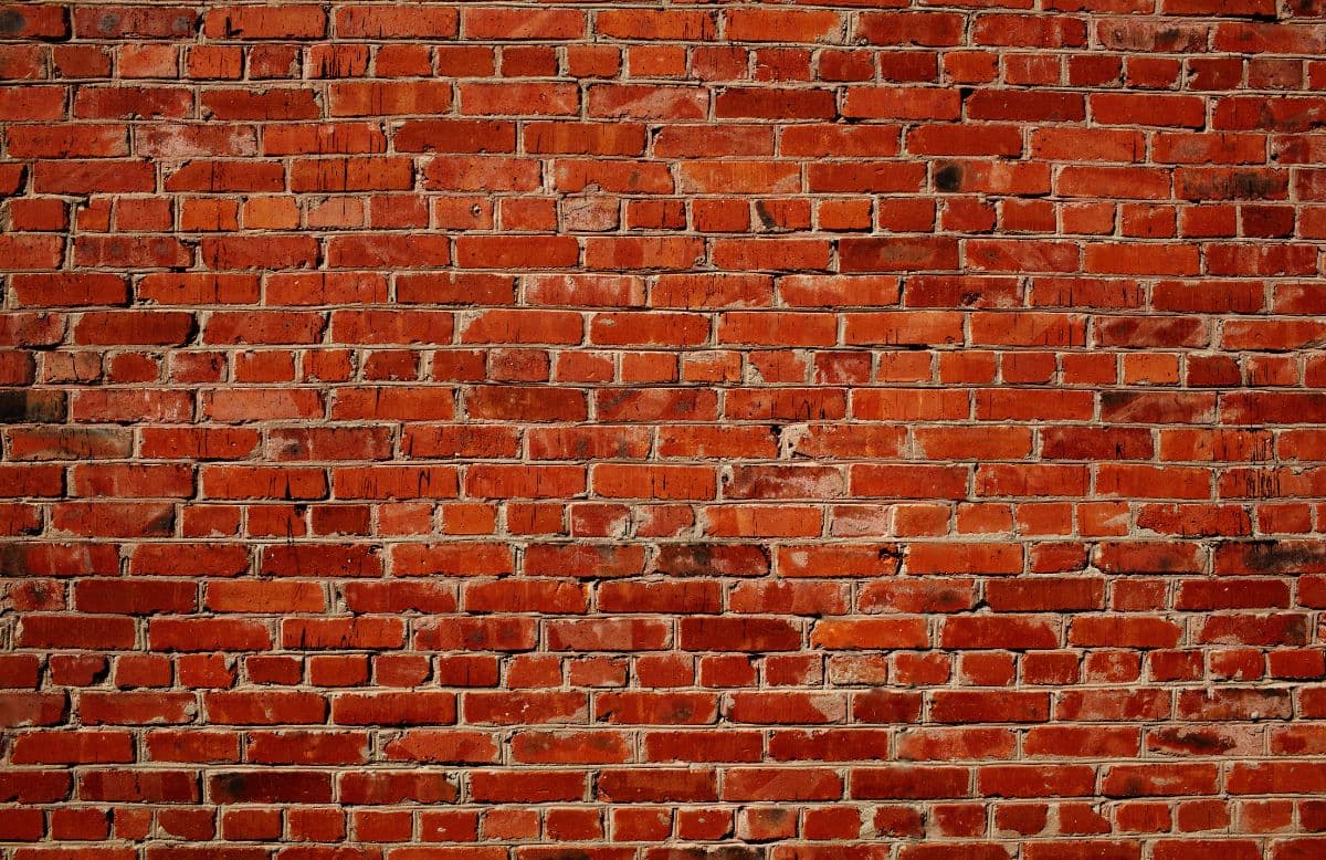 Classic Red Bricks Mural Wallpaper pattern detail
