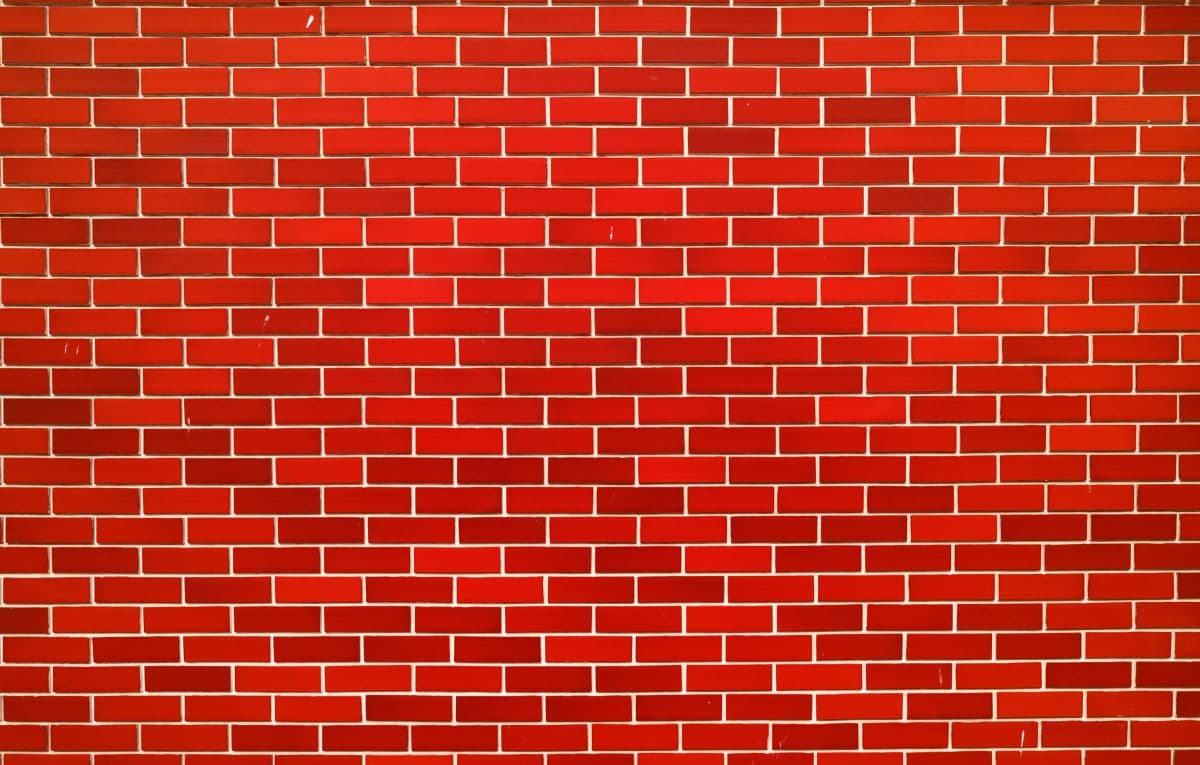Crimson Red Bricks Mural Wallpaper pattern detail