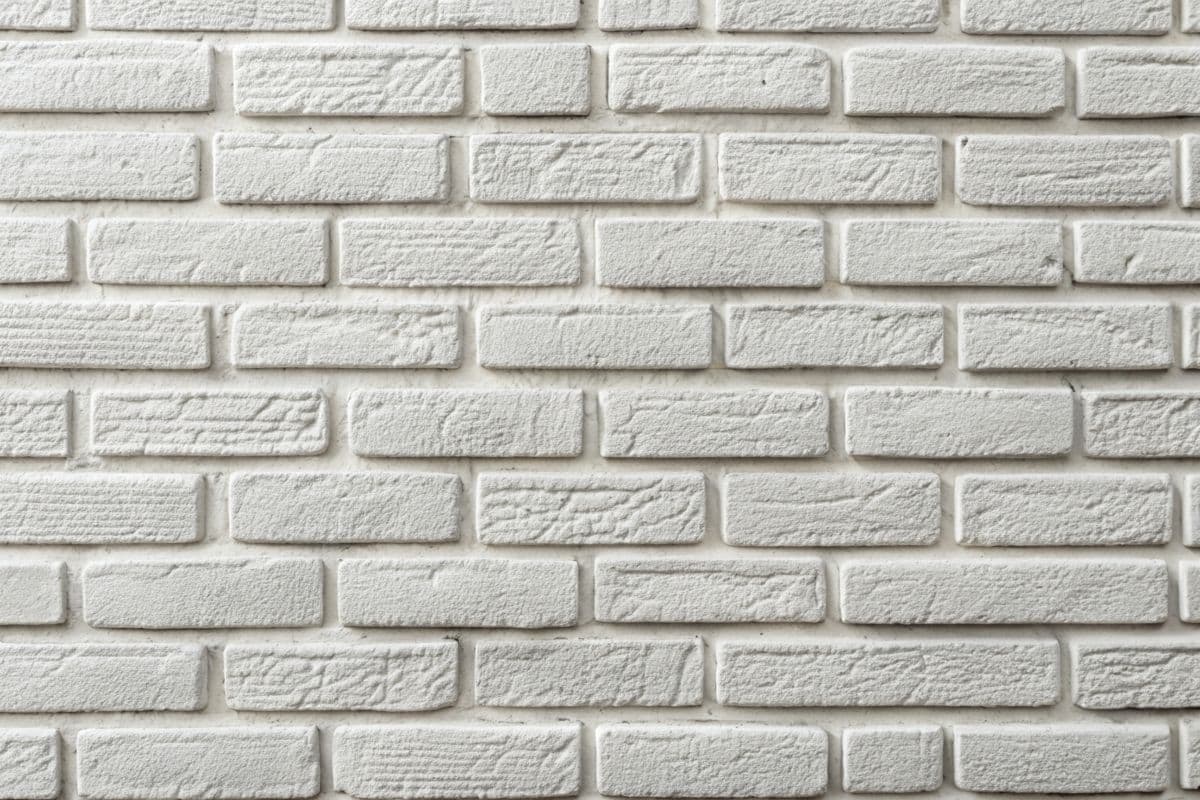 Classic White Bricks Mural Wallpaper pattern detail