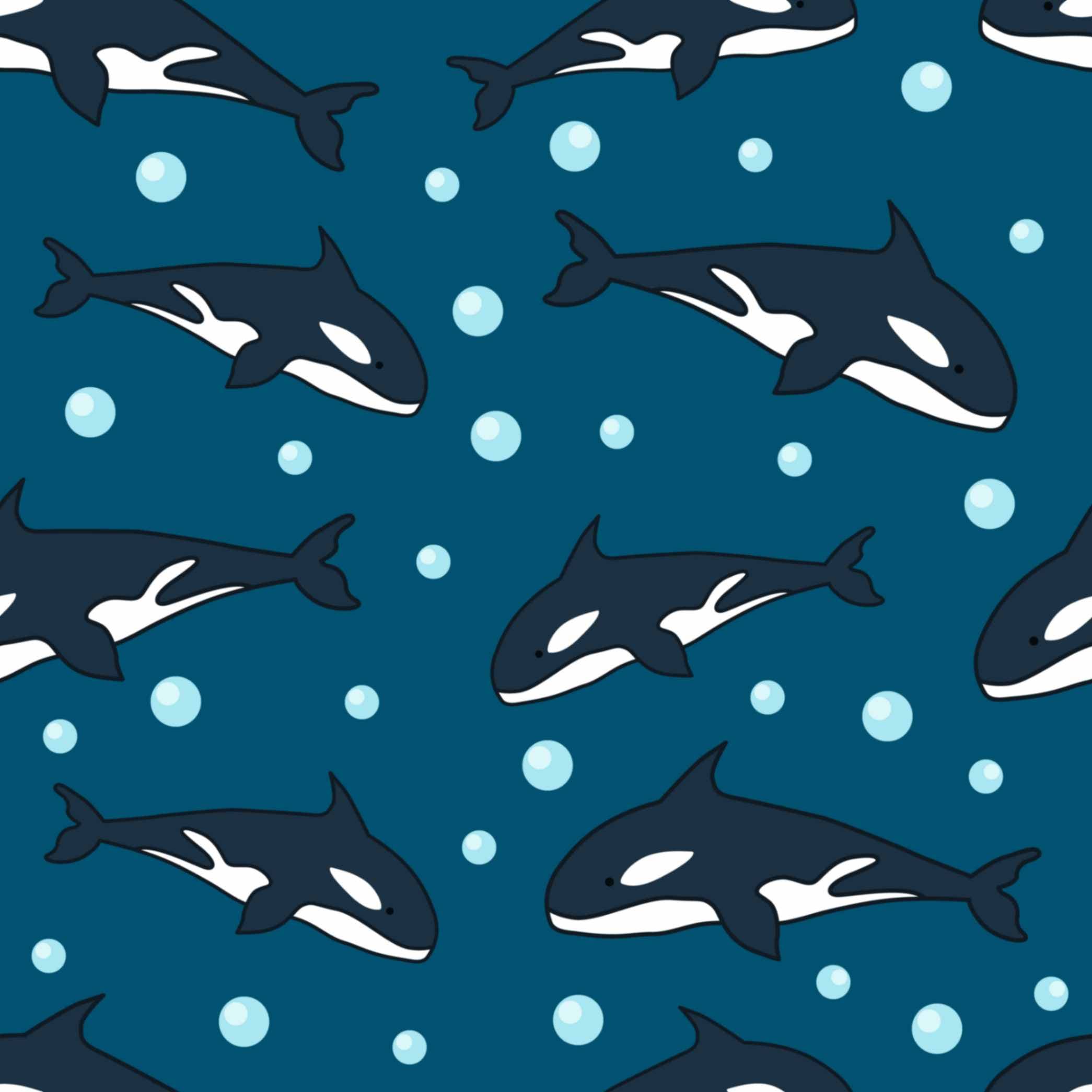Seamless Dolphin of a Time Wallpaper for Kids Room pattern detail