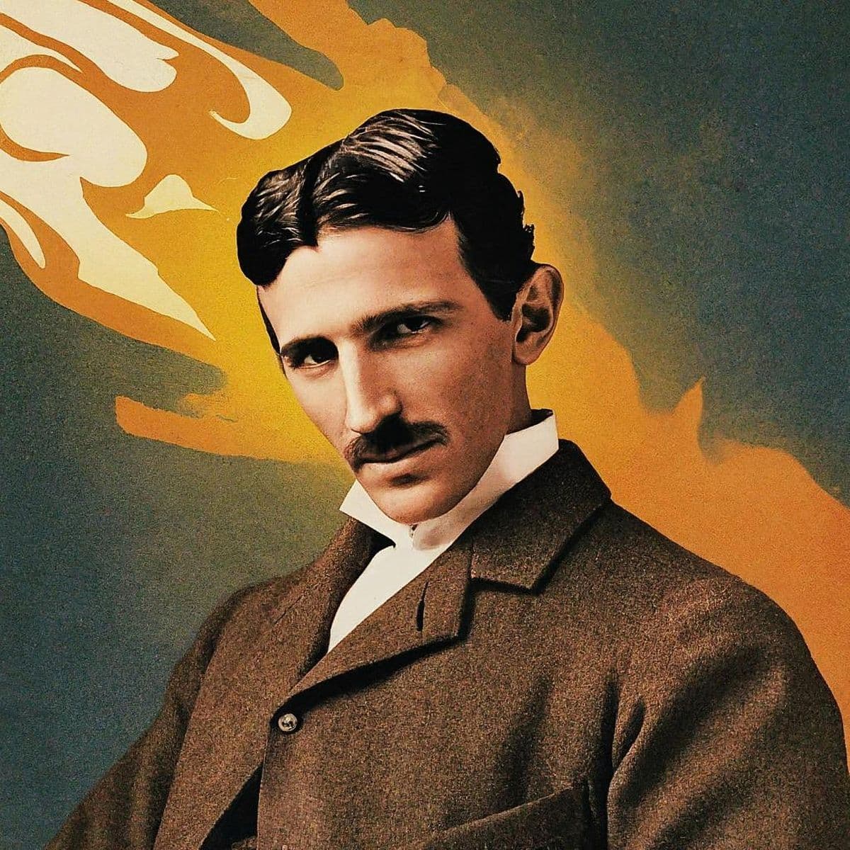 Nikola Tesla Wallpaper for Wall pattern detail
