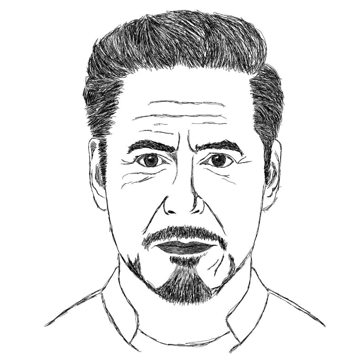 Robert Downey Jr. Sketch Art Wallpaper Mural pattern detail
