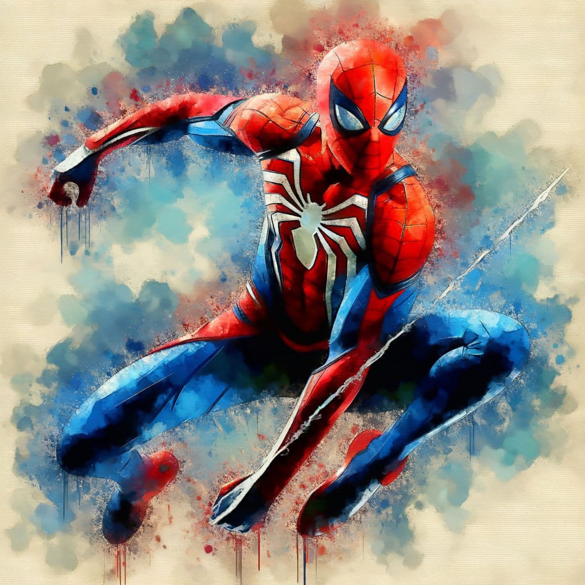 Amazing Spider-Man Art Wallpaper Mural pattern detail