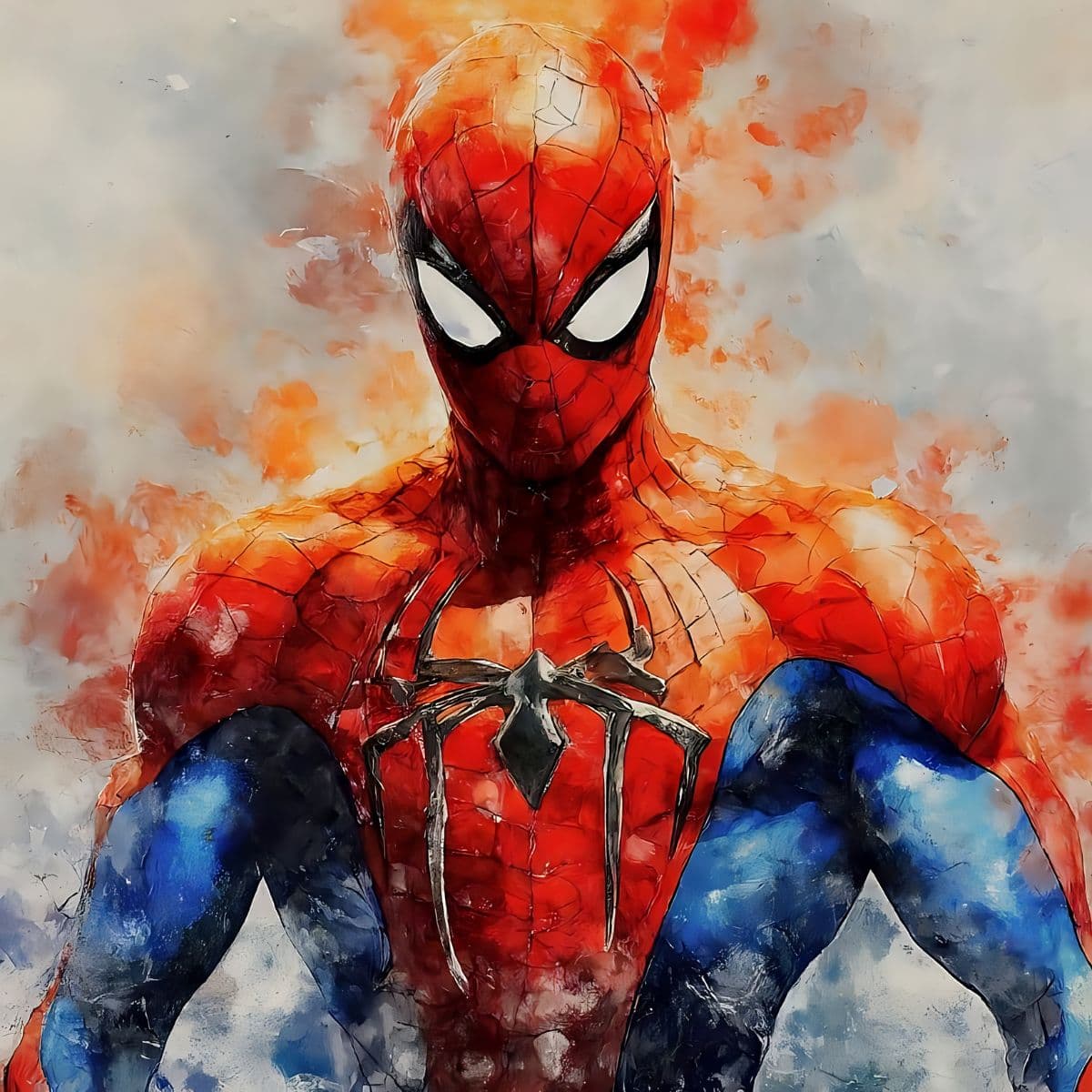 Spiderman Abstract Art Wall Mural Wallpaper pattern detail
