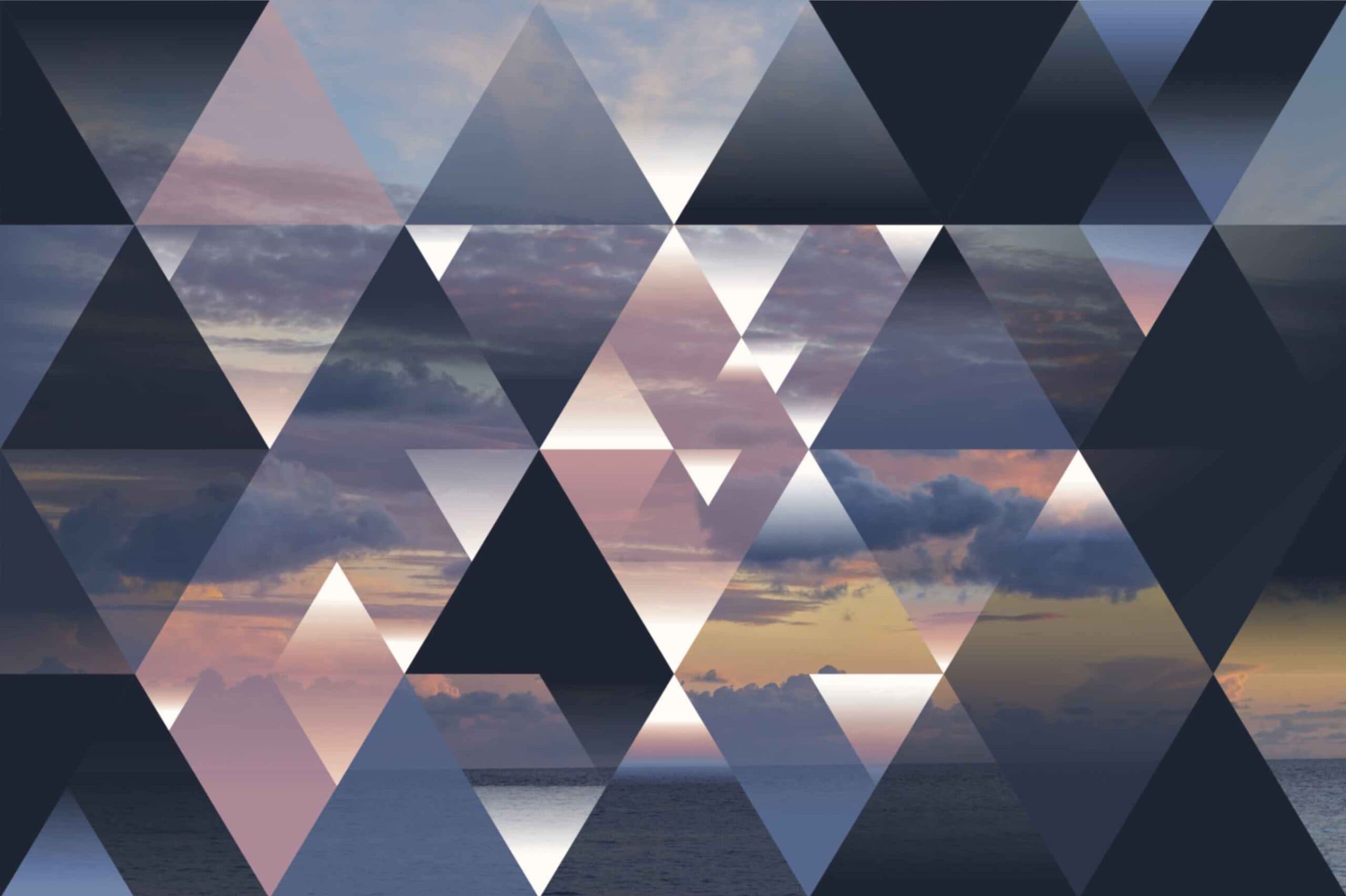 Sky Wallpaper Mural with Crystal Design pattern detail