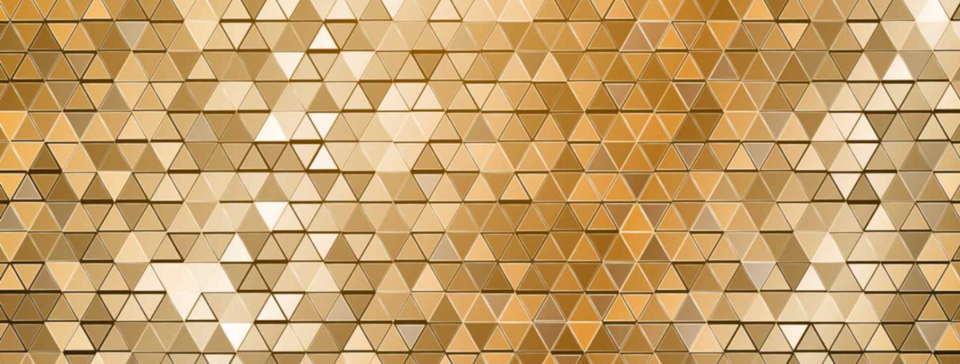Modern Golden Tile Mirror Wallpaper Mural pattern detail