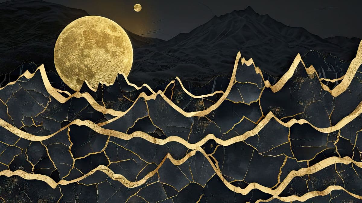Lunar Tranquility Wallpaper Mural pattern detail