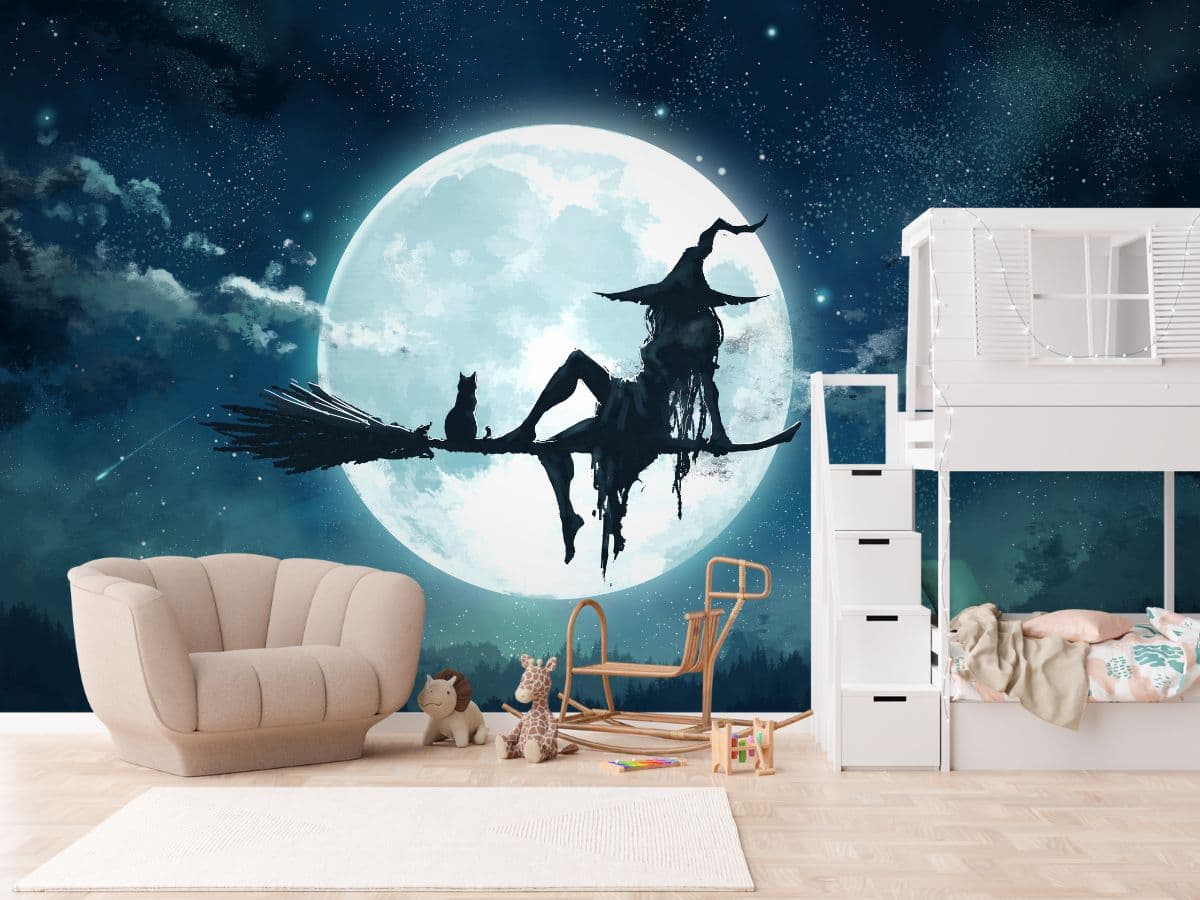 Magical Moon Wallpaper Mural shown in a room