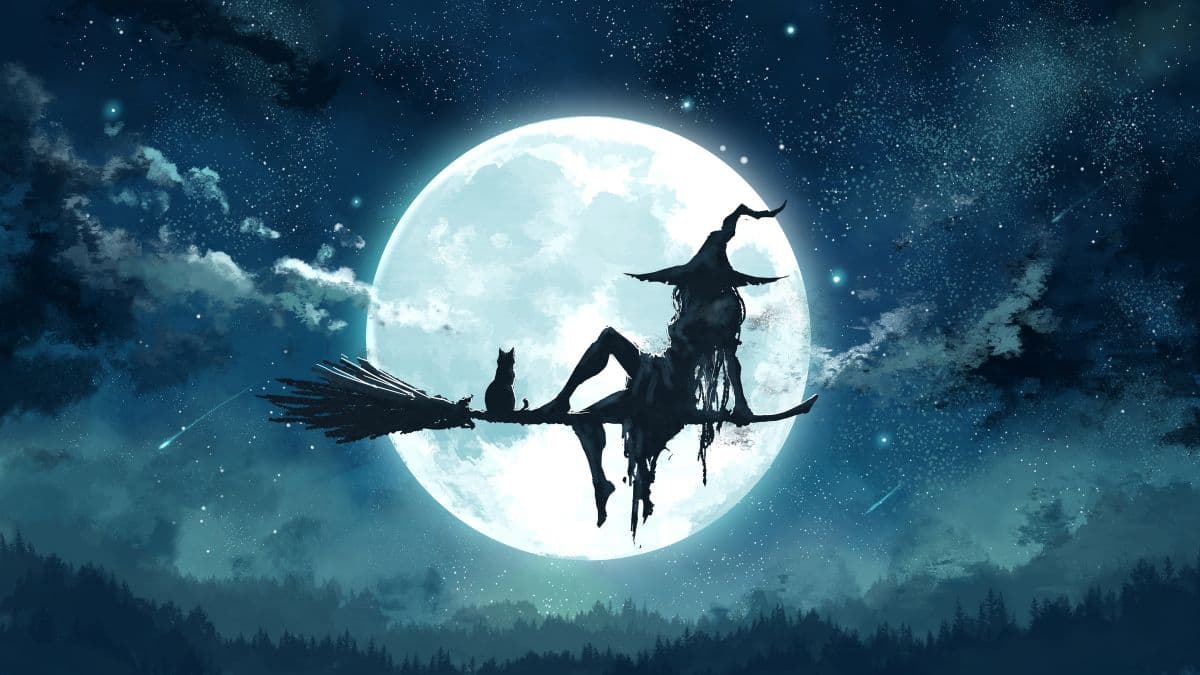 Magical Moon Wallpaper Mural pattern detail
