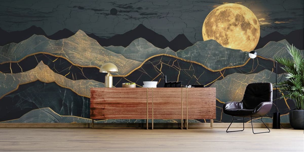 Swarna Chandani Bela Wallpaper Mural shown in a room