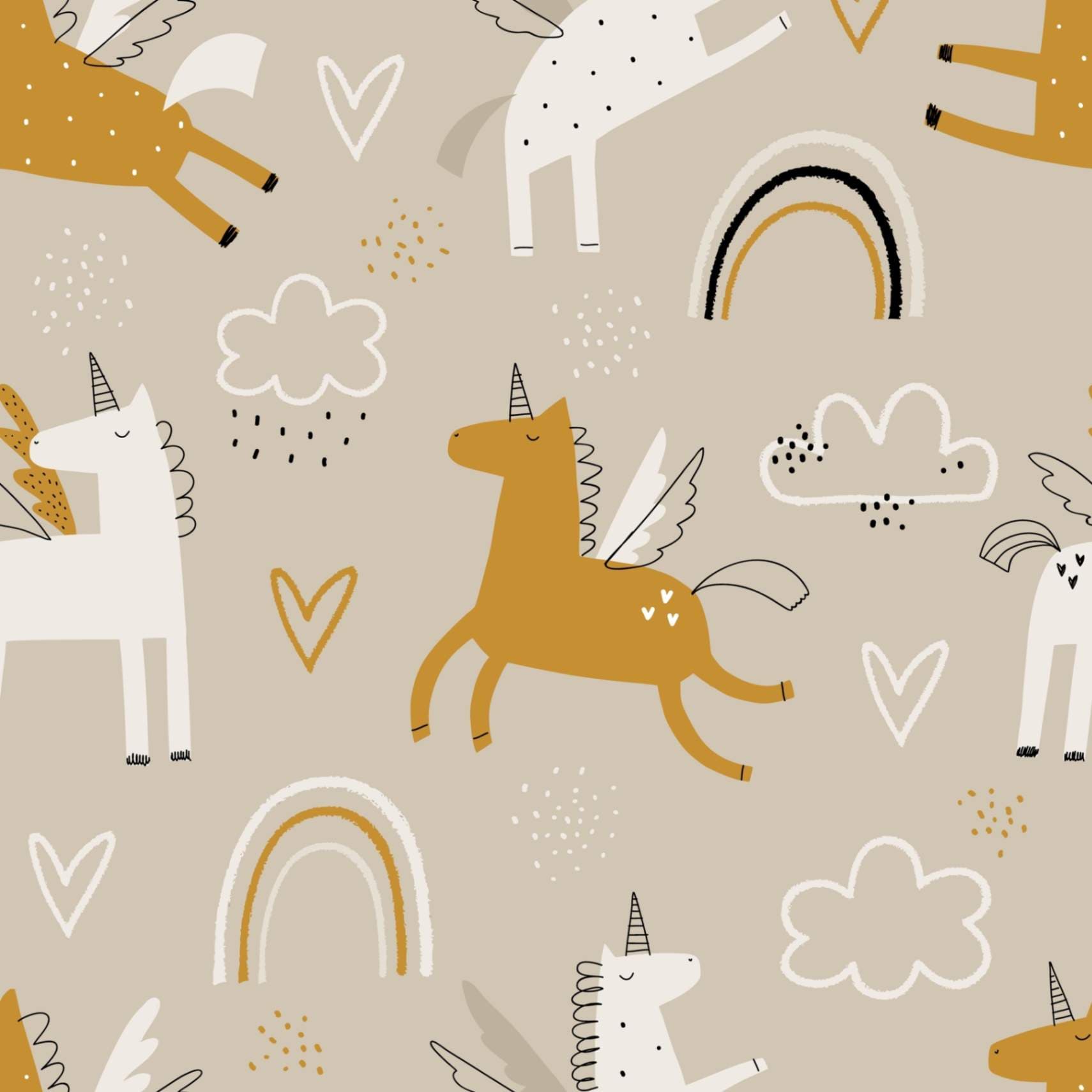 Cool Unicorn Adventures Wallpaper Mural pattern detail
