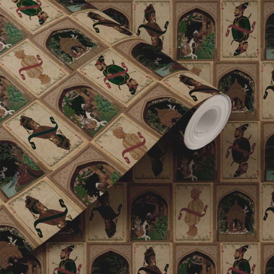 Ancient Elegance Wallpaper Pattern, Customized shown in a room