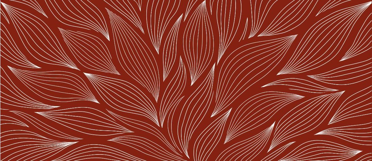 Luxury Terracotta Leaves Art Wallpaper Mural pattern detail