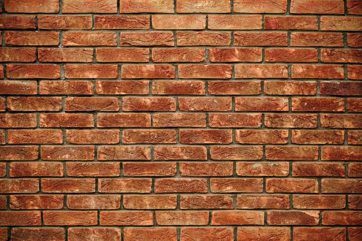Teracotta Red Brick Wall Mural Wallpaper pattern detail