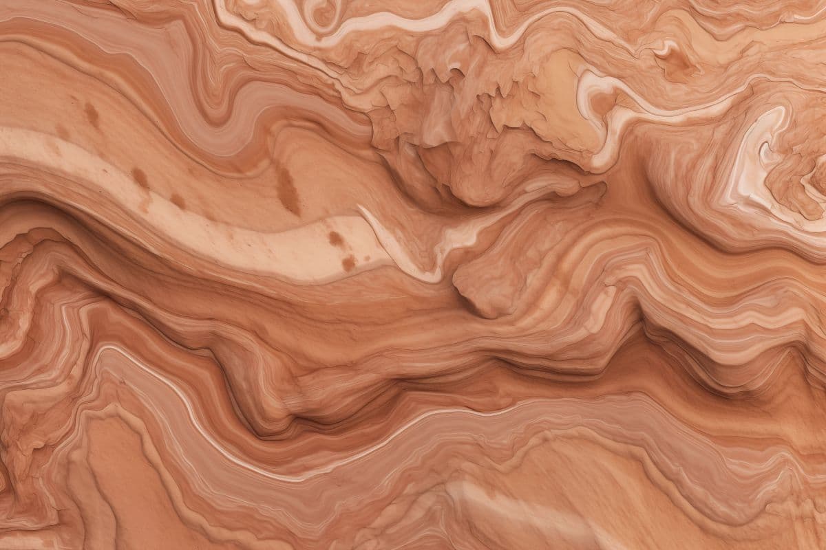 Terracotta Fluid Marble Texture Wallpaper Mural pattern detail