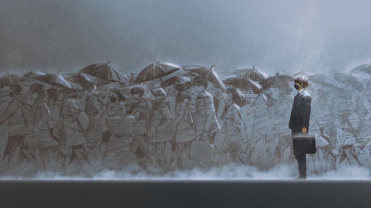 The Rain of Life Wallpaper Mural pattern detail