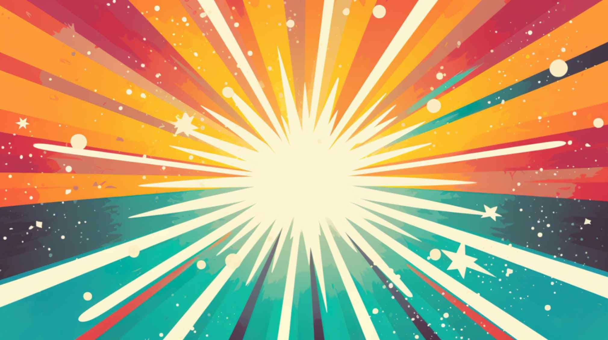 Colorful Pop Art Explosion Wallpaper Mural pattern detail
