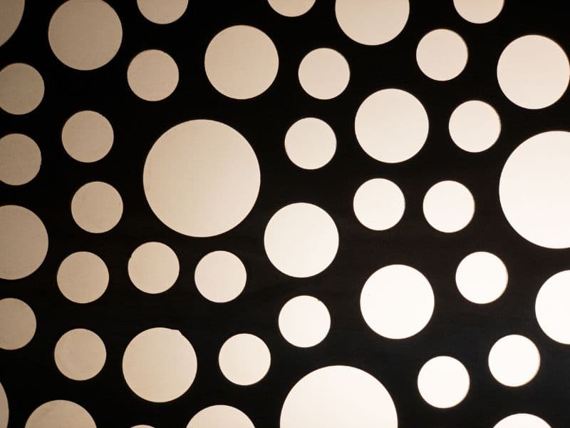 Radiant Polka Glow Mural Wallpaper pattern detail