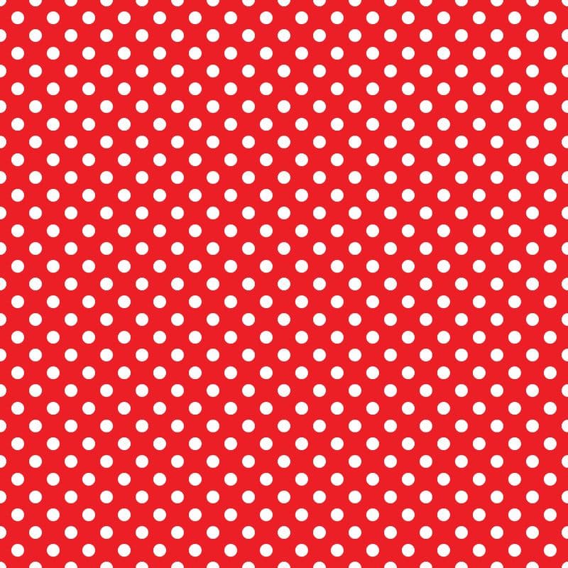 Scarlet Red Polka Dots Wallpaper for Wall pattern detail