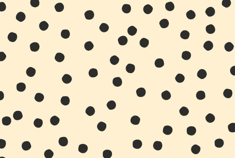 Soft Beige and Black Polka Dots Wallpaper pattern detail