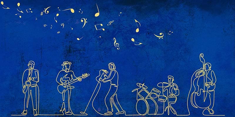 The Acoustic Voyage Musical Mural Wallpaper, Customized pattern detail