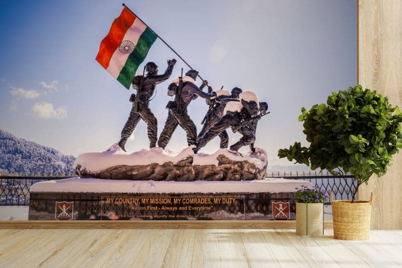 Nation First, Indian Army Moto Wallpaper Mural shown in a room