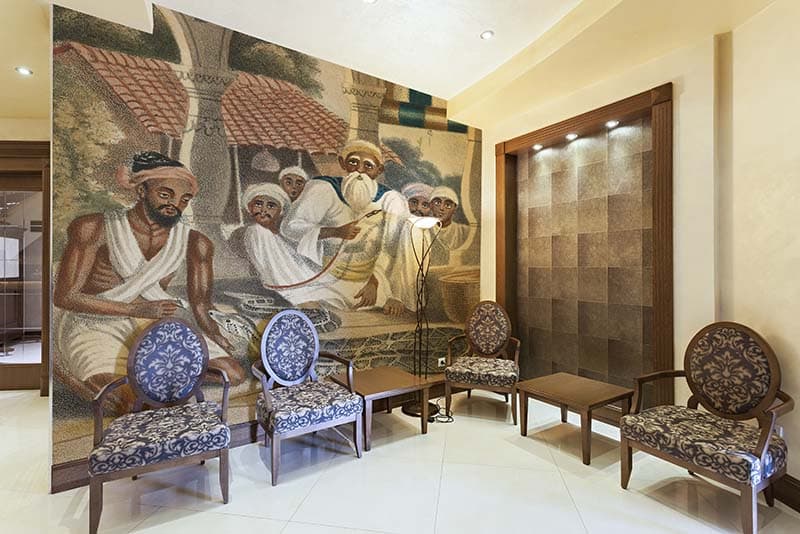 Sanpera, The Snake Catcher Painting Wallpaper shown in a room