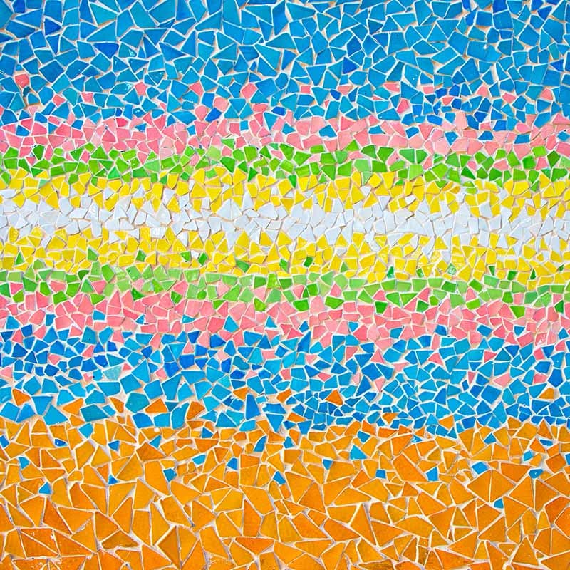 Colorful Mosaic Harmony Mural Wallpaper pattern detail