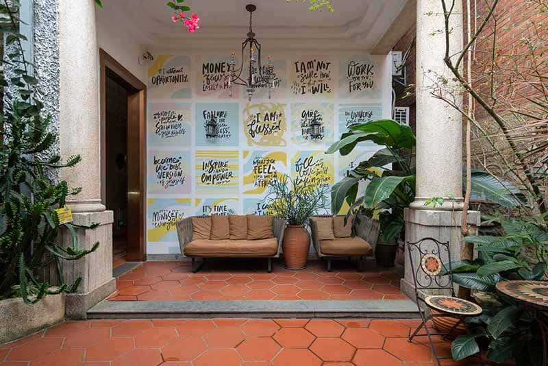 Daily Affirmations Wallpaper Mural shown in a room
