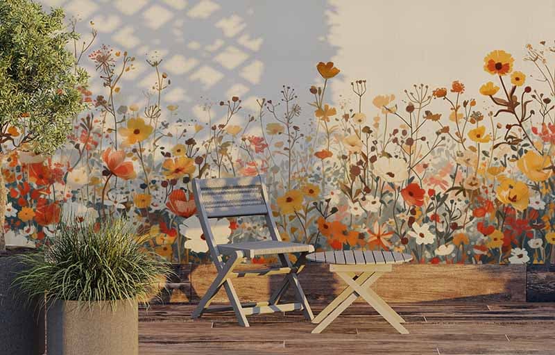 Sugandhi, Floral Beauty Wallpaper Mural shown in a room